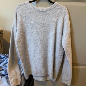 Skull cashmere light blue sweater